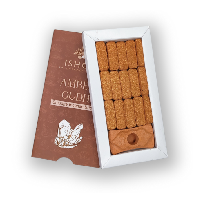 ISHOM smilkalų plytelės „Amber Oudh”