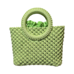 Šviesiai žalia Macrame rankinė