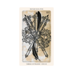 The Medieval Feathers Taro kortos three of wands