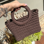 Macrame rankinė - Maia - rudos spalvos - Image 4