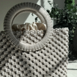 Macrame rankinė - Maia - smėlio spalvos - Image 2