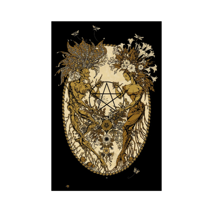 The Magickal Botanical Orakulo kortos galinė dalis