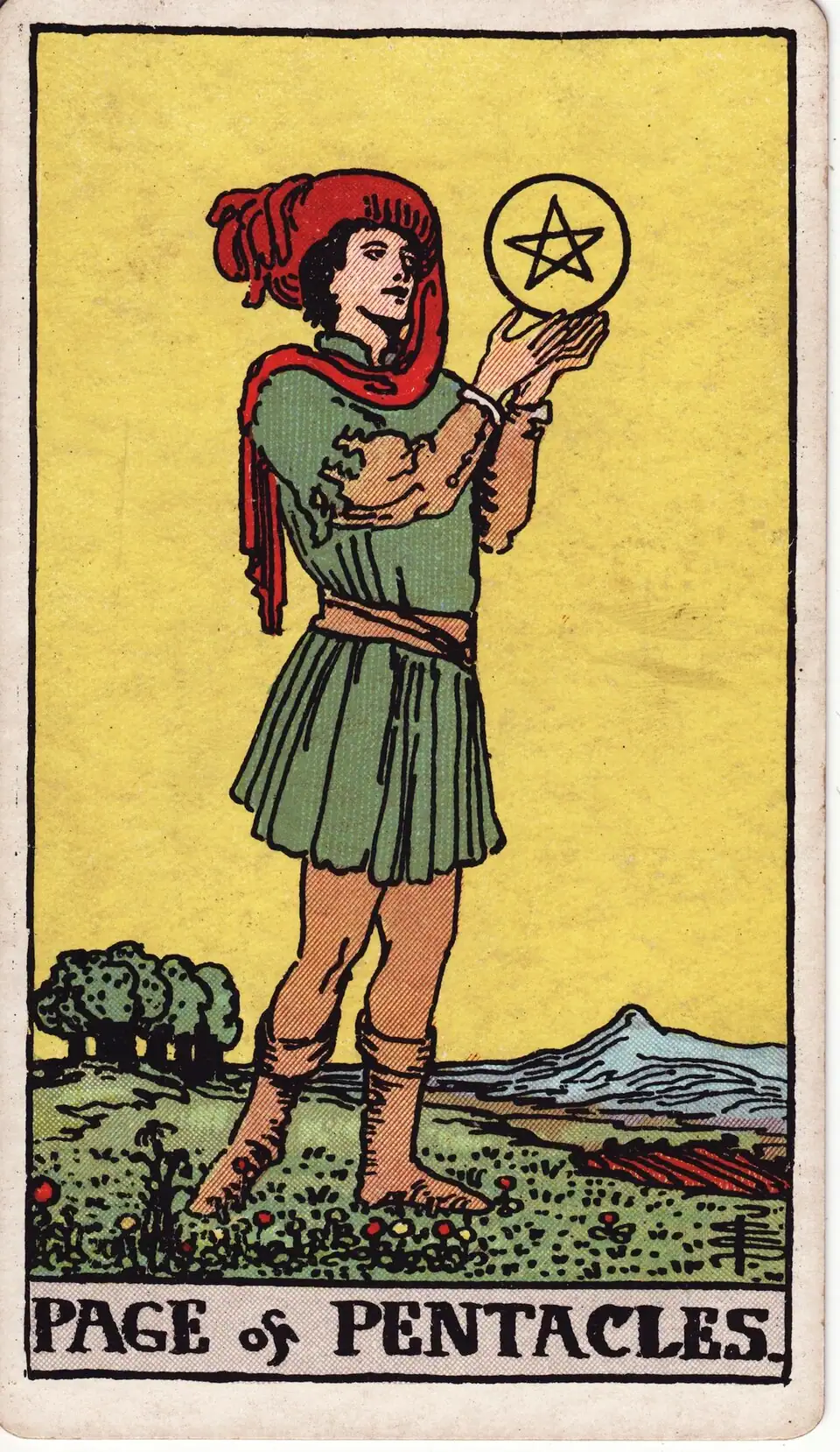 Taurių Pažas (Page of Pentacles)