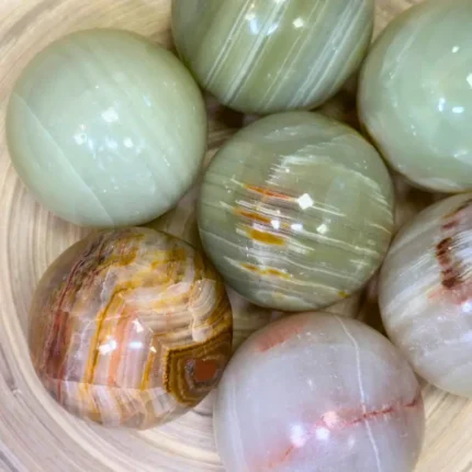 Onikso mažos sferos 5 cm