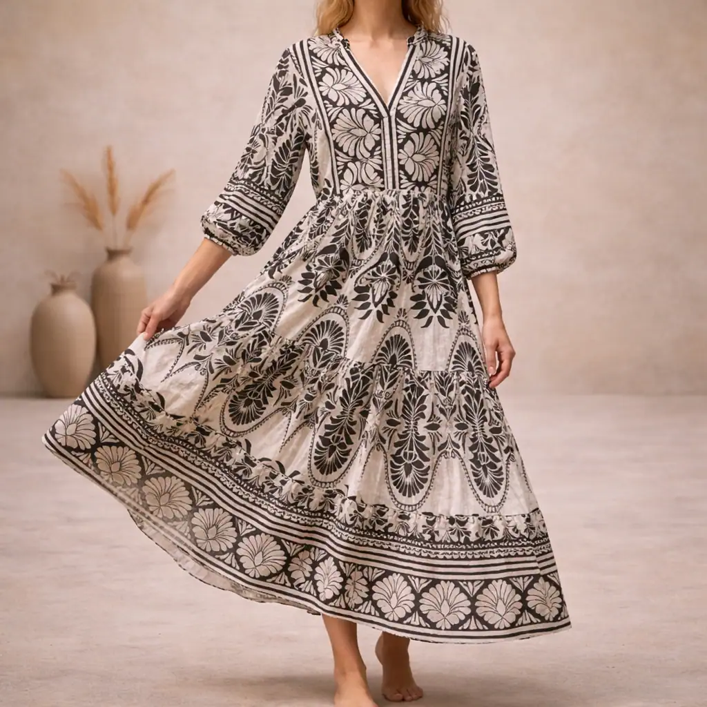 Suknelė 00006 Bohemiško stiliaus suknelė - Odelisse