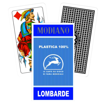 Modiano Lombarde Taro kortos (mėlynos sp.)