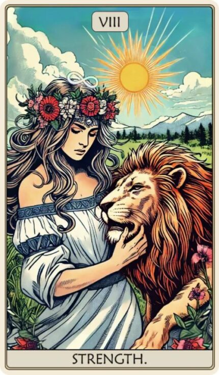 Tarot: The Strength Dėlionė Iš Medžio (250 detalių) Fantasy Puzzles